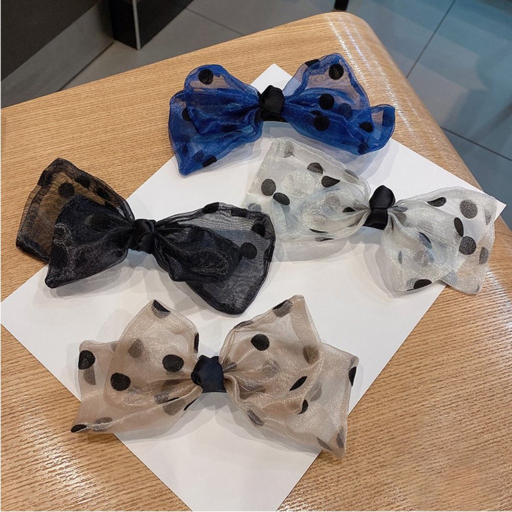 🎀Sheer Mesh Bow Hair Clip - Picture 1 of 11